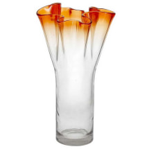 Ваза Glass Design Bizarre 32 см, оранжевая