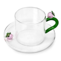 Чашка чайная с блюдцем "Клубника" Fruits & Flowers 300 мл