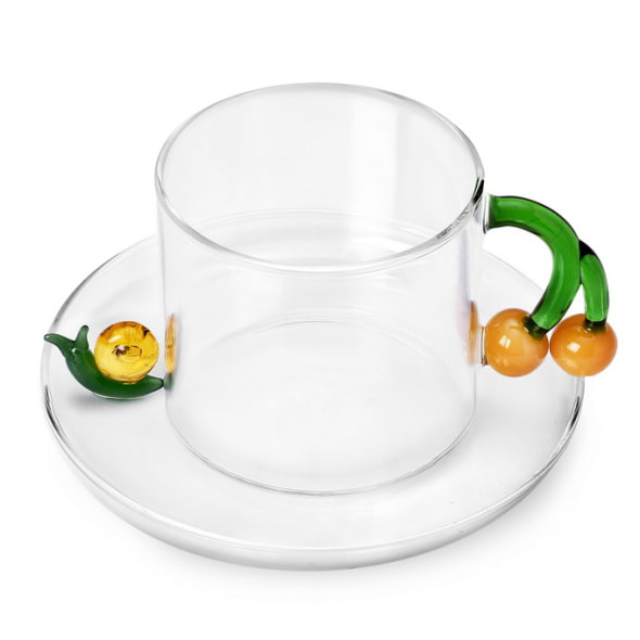 Чашка чайная с блюдцем "Улитка" Fruits & Flowers 300 мл