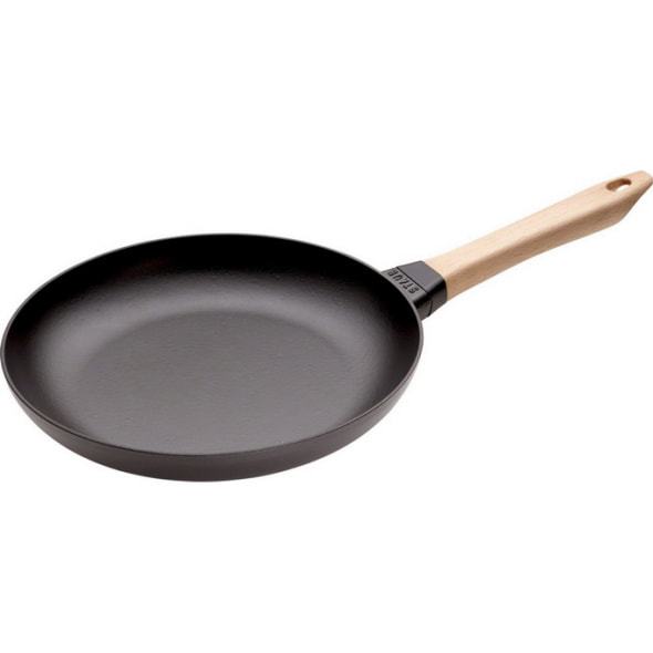 Сковорода круглая с деревянной ручкой Staub Specials 28 см, черная
