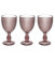Набор бокалов Glass Diamante 280 мл, 3 шт, розовый