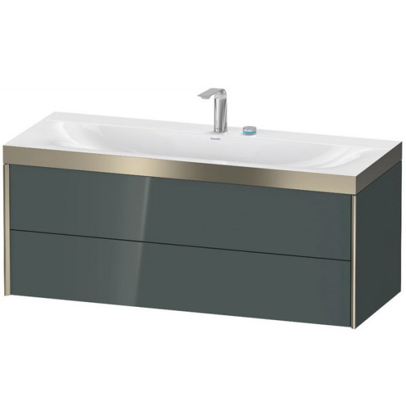 Тумба подвесная с раковиной Duravit XViu 120х50,3х48 XV4617OB249PE00, цвет графит матовый