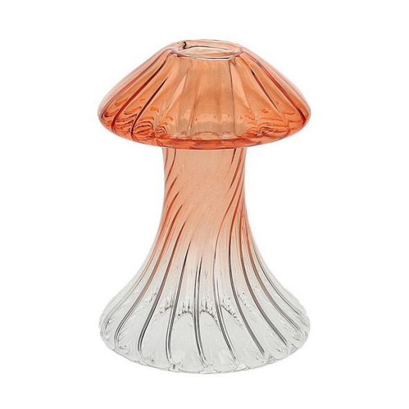 Подсвечник Glass Design Mushroom 15 см, оранжевый