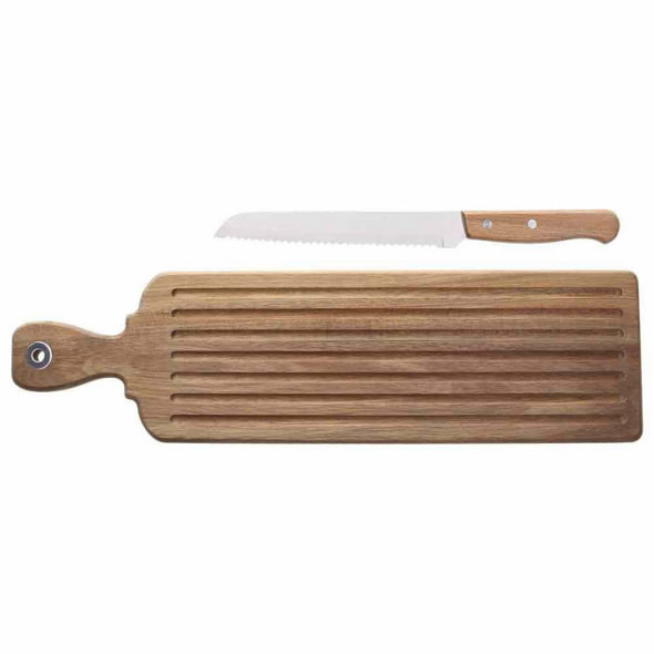 Доска с ножом для нарезки хлеба Starbamboo 52х14 см, 2 предмета