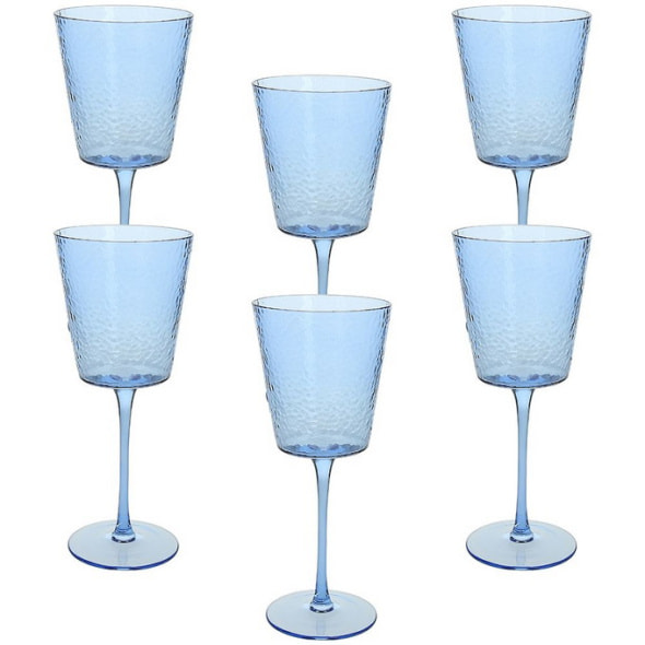 Набор бокалов Glass Alice 370 мл, 6 шт, синий