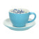 Чашка для завтрака с блюдцем Milk & Coffee Breakfast Time 320 мл, синяя