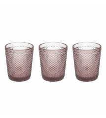 Набор стаканов Glass Diamante 300 мл, 3 шт, розовый