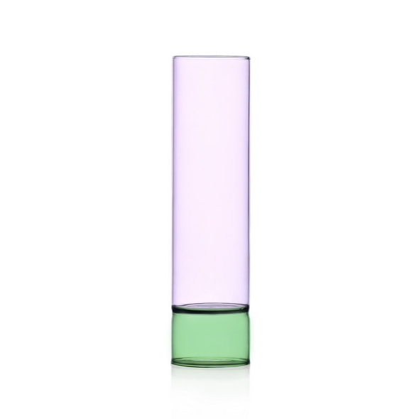 Ваза Bamboo Groove 27 см, цвет зеленый/розовый