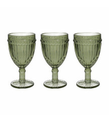 Набор бокалов для вина Dorico 310 мл, 3 шт, цвет зеленый