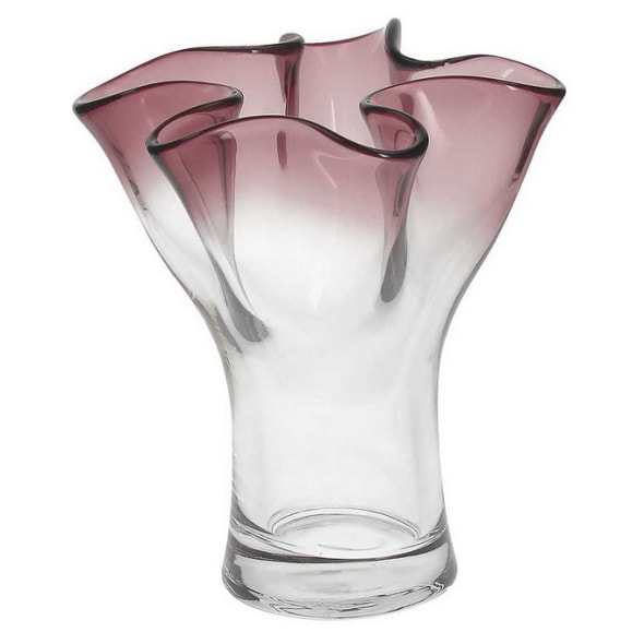 Ваза Glass Design Bizarre 27 см, бордовая