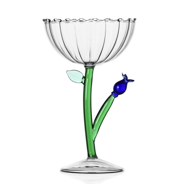 Бокал для шампанского/десерта "Синий цветок" Botanica 280 мл