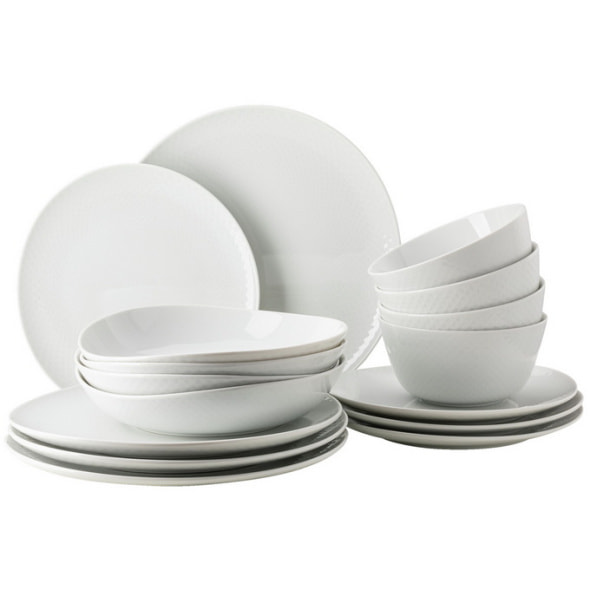 Набор посуды на 4 персоны Junto White, 16 предметов