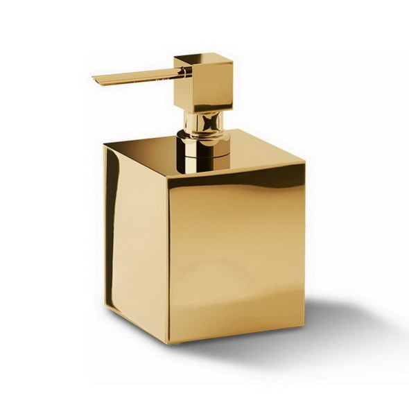 Дозатор для жидкого мыла Cube 0825020, цвет золото