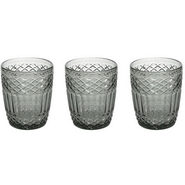 Набор стаканов Glass Claire 300 мл, 3 шт, серый